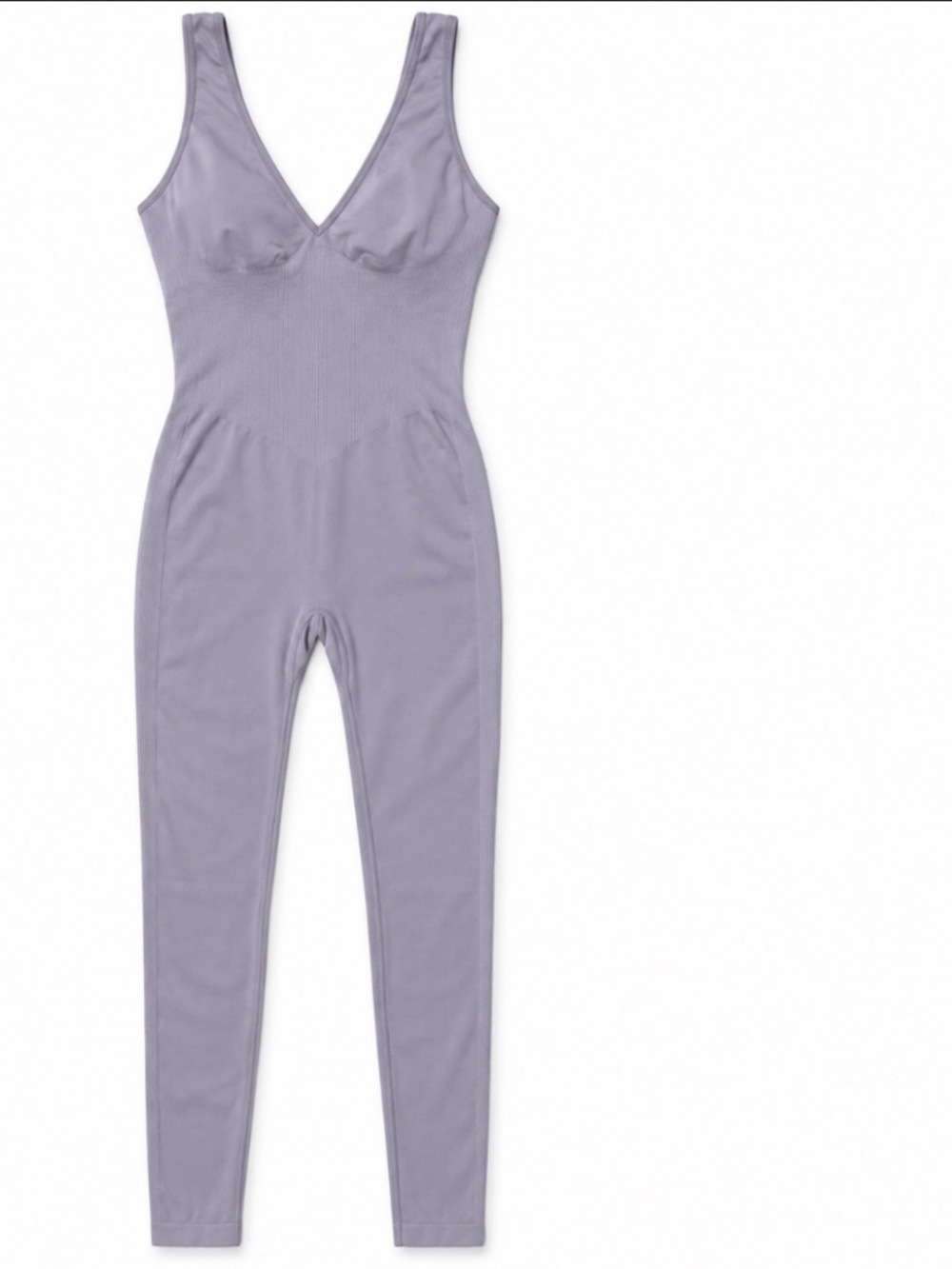 Women’s Lavender Seamless Ribbed Jumpsuit Size XS